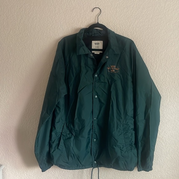 Vans Dark Green Windbreaker Jacket - Picture 1 of 8